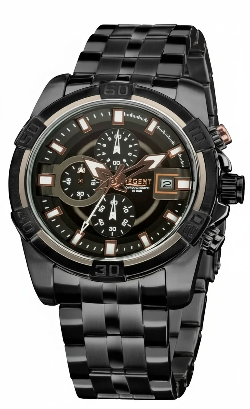 Regent 11190208 Herren Uhr • Quarzwerk • Titan