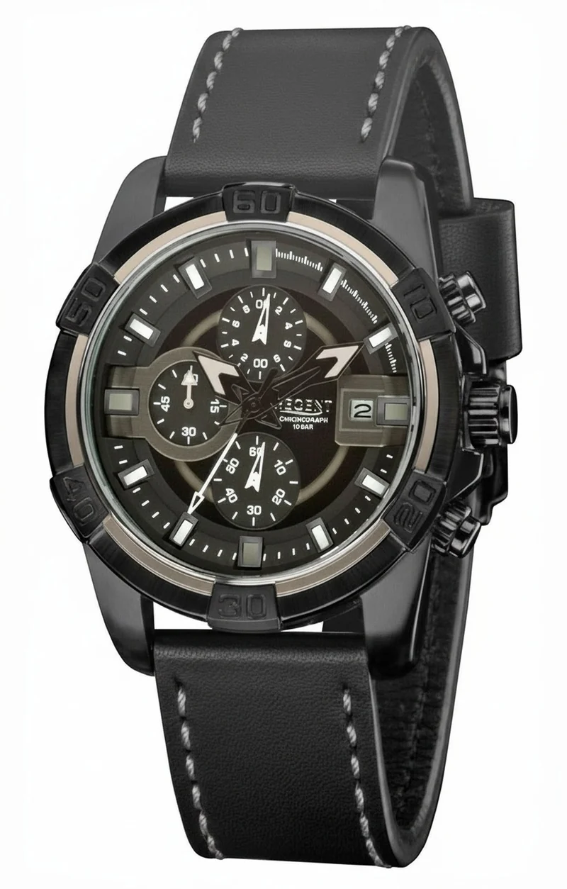 Regent HL-8014 Herren Uhr • Chronograph • 10 Bar wasserdicht