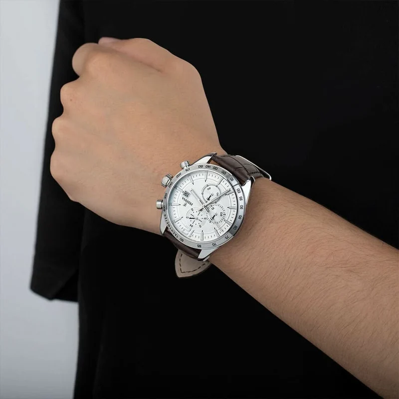 Festina Timeless Chronograph F16760/1 Herrenuhr • Elegantes Design • Lederarmband