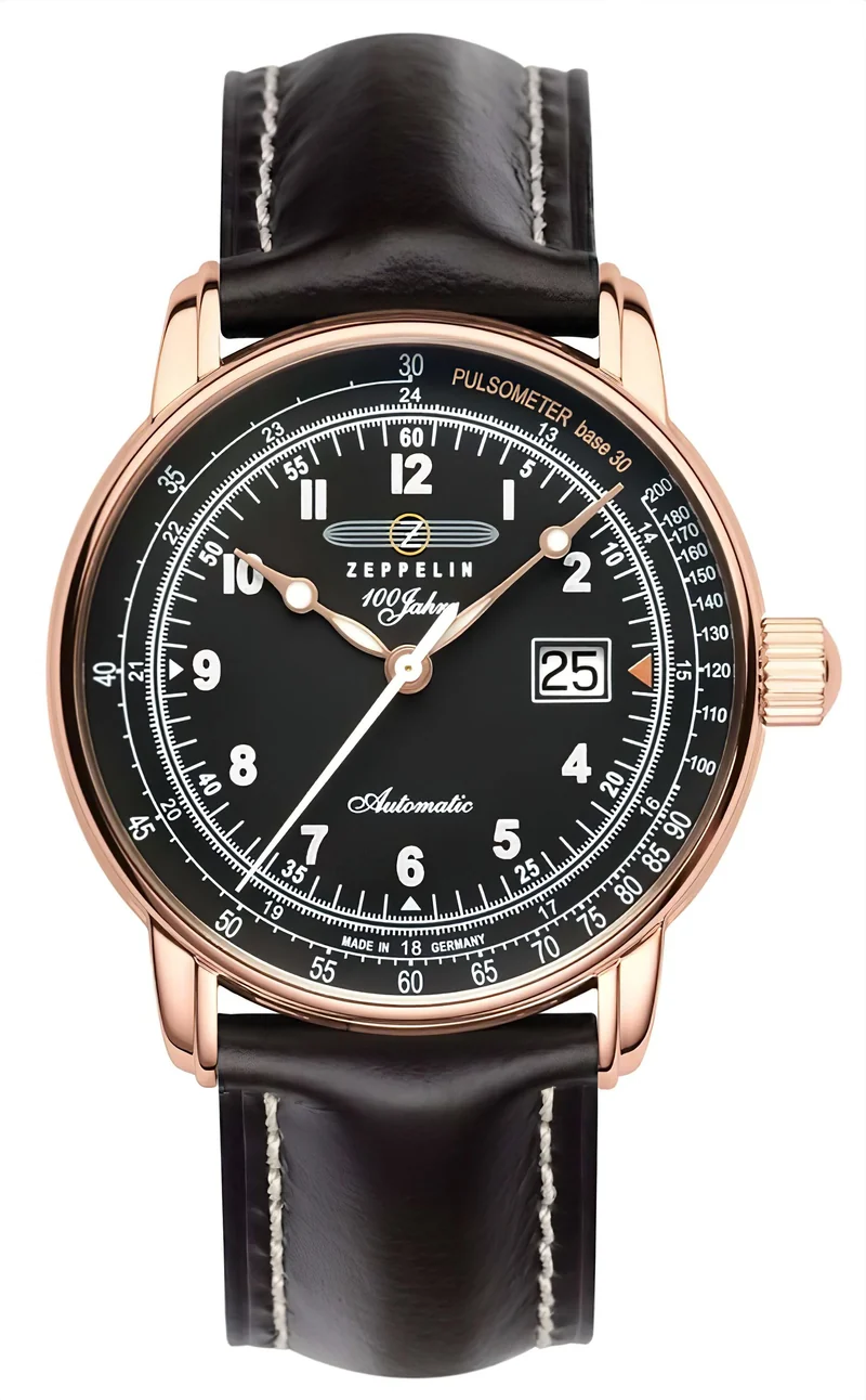 Zeppelin 100 Jahre 7654-2 Herrenuhr • Historisches Luftfahrt-Design • Made in Germany