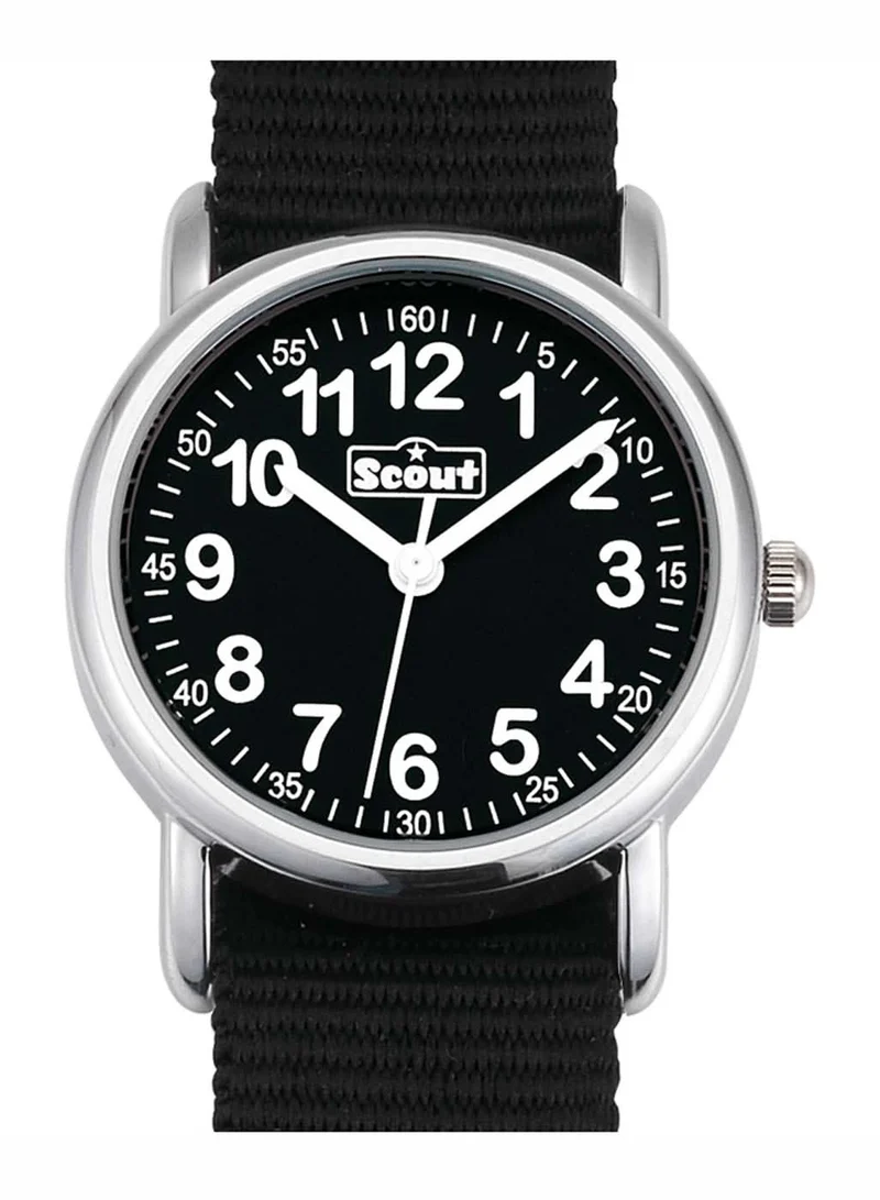 Scout Fußball 280304002 Jungen-Uhr • Lernzifferblatt • 5 Bar wasserdicht
