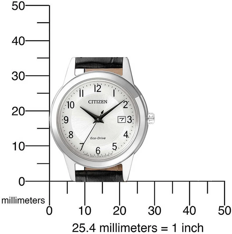 Citizen Core Collection FE1081-08A Damenuhr • Umweltfreundlicher Solarbetrieb • Schwarzes Lederarmband