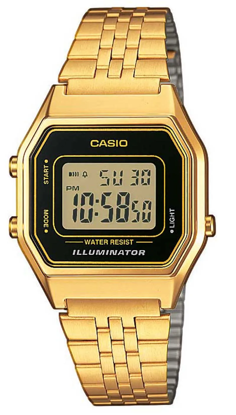 Casio Vintage LA680WEGA-1ER Damenuhr • Kultiges Retro-Design • Nützliche Alltagsfunktionen