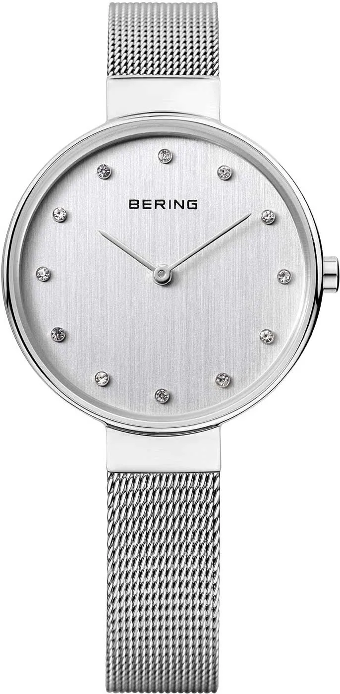 Bering Classic 12034-000 Damenuhr • Kratzfestes Saphirglas • Feines Milanaise-Armband