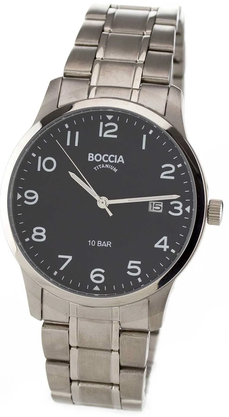 Boccia 3596-01 Herrenuhr - Reintitan - Antiallergisch