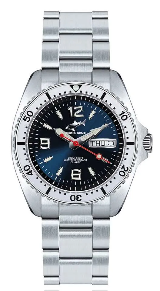 Chris Benz Marine CBM-B-MB-SI Herrenuhr • Saphirglas • 200m wasserdicht