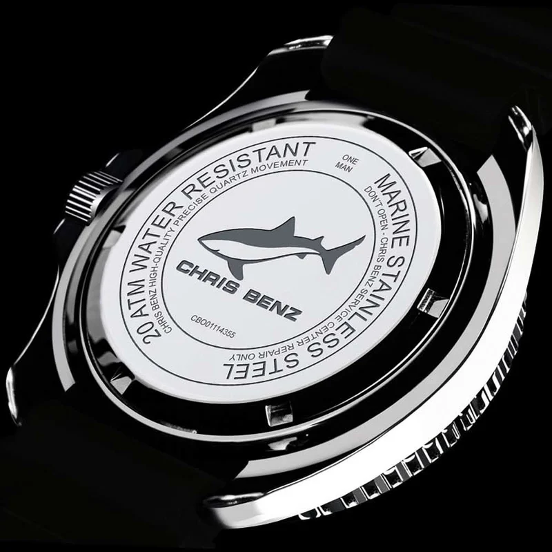 Chris Benz ONE CBO-N-KB-SI Herrenuhr • 200m • Saphirglas