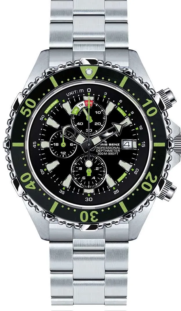 Chris Benz Depthmeter 300M CB-C300-G-MB Herrenuhr • 30 bar