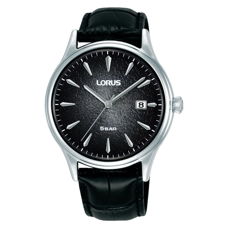 Lorus Classic RS993DX9 Herrenuhr Schwarz • Mineralglas • Lederarmband
