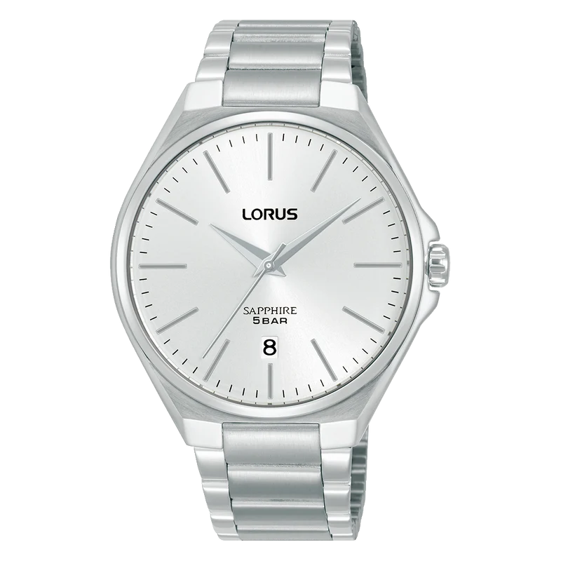 Lorus Dress RS949DX9 Herrenuhr Weiß • Saphirglas • Edelstahlarmband