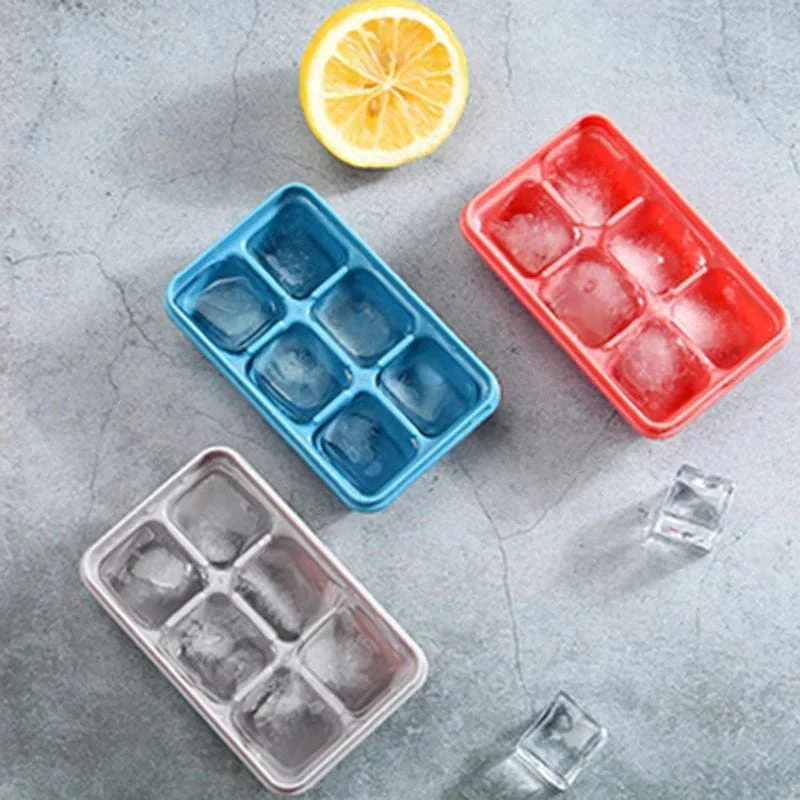 IJsblokjesvormen Set van 3 met Deksel en 6 Vakjes – Kunststof Vriesbakjes voor Koude Dranken en Cocktails | Sansoti