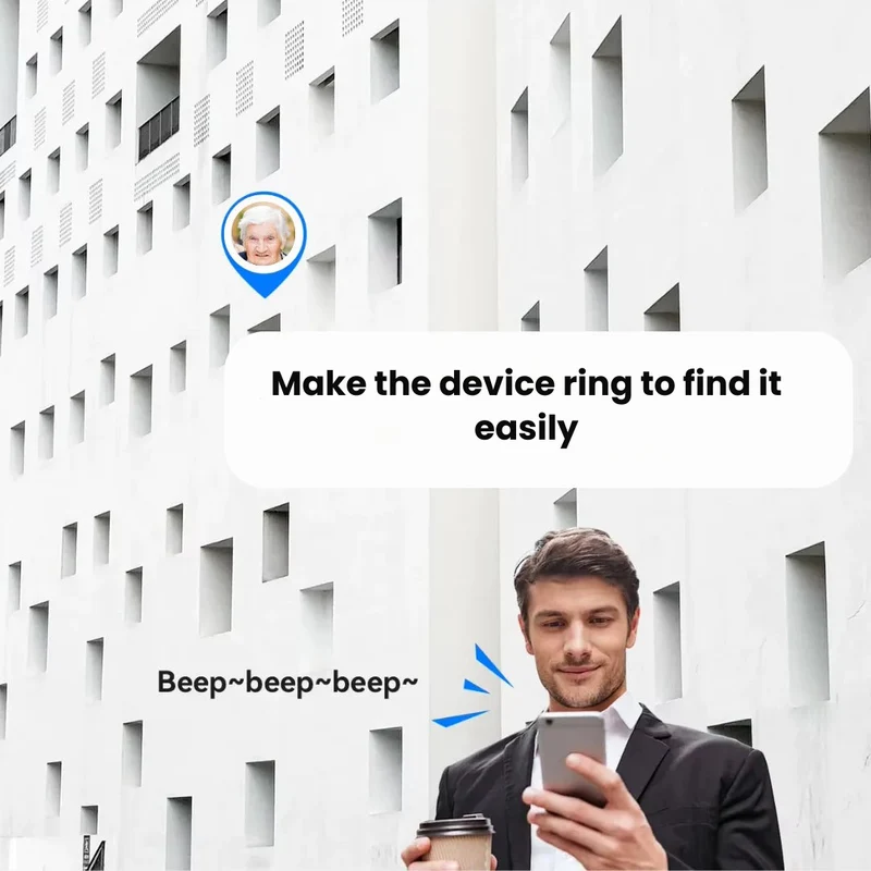 GPS Tracker voor Senioren Real-Time Locatievolging Waterdicht Zonder Abonnement met iOS Ondersteuning | Sansoti