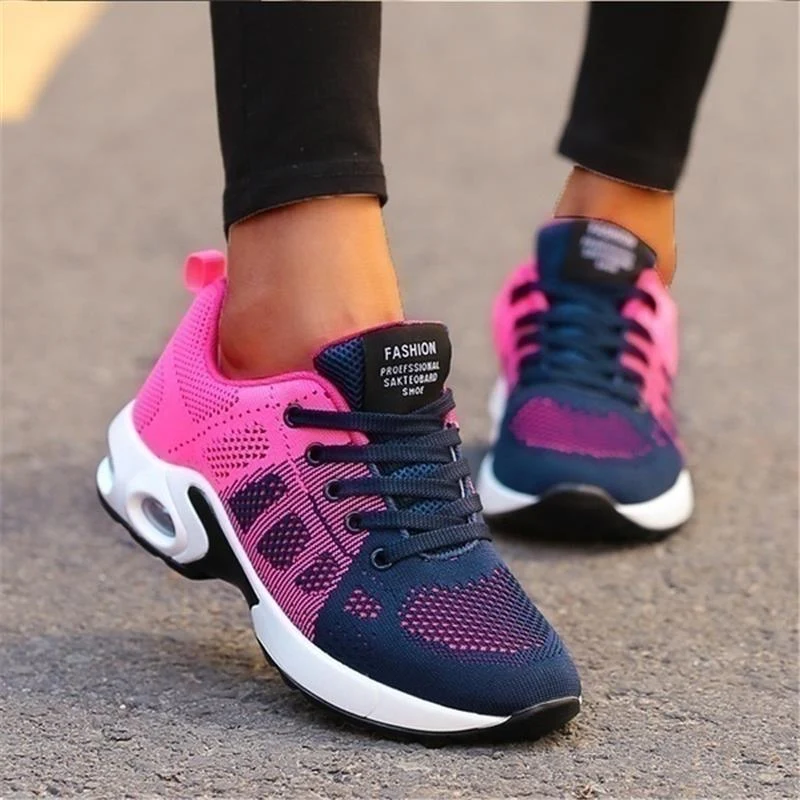 Dames Sneakers met Voetgewelfondersteuning Ademend Mesh Sportschoenen voor Dagelijks Comfort Beweging Wandelen | Sansoti