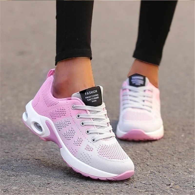 Dames Sneakers met Voetgewelfondersteuning Ademend Mesh Sportschoenen voor Dagelijks Comfort Beweging Wandelen | Sansoti