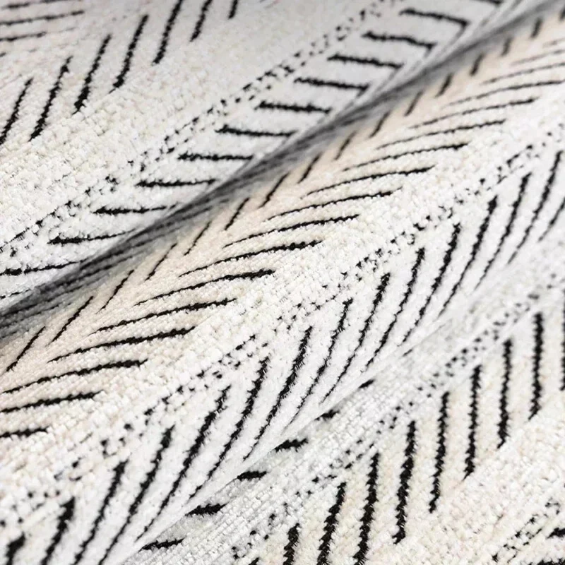 Herringbone Bankhoes met Golfrand Visgraat Microvezel Meubelbeschermer Zitdecoratie Bankovertrek Woonkamer | Sansoti