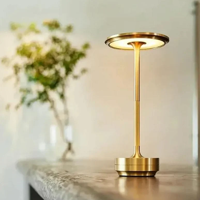 Dimbare Tafellamp Oplaadbaar Waterbestendig Metaal Touch Bediening Draadloos LED Sfeerverlichting Sfeerlamp | Sansoti