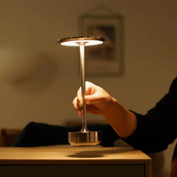 Dimbare Tafellamp Oplaadbaar Waterbestendig Metaal Touch Bediening Draadloos LED Sfeerverlichting Sfeerlamp | Sansoti