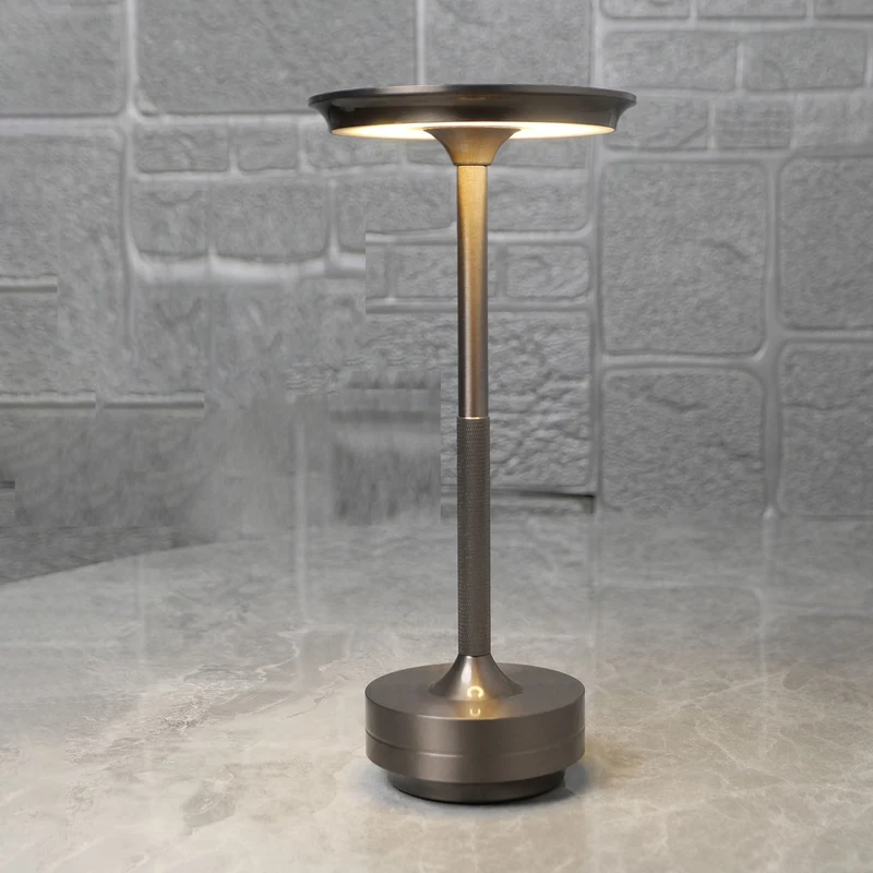 Dimbare Tafellamp Oplaadbaar Waterbestendig Metaal Touch Bediening Draadloos LED Sfeerverlichting Sfeerlamp | Sansoti