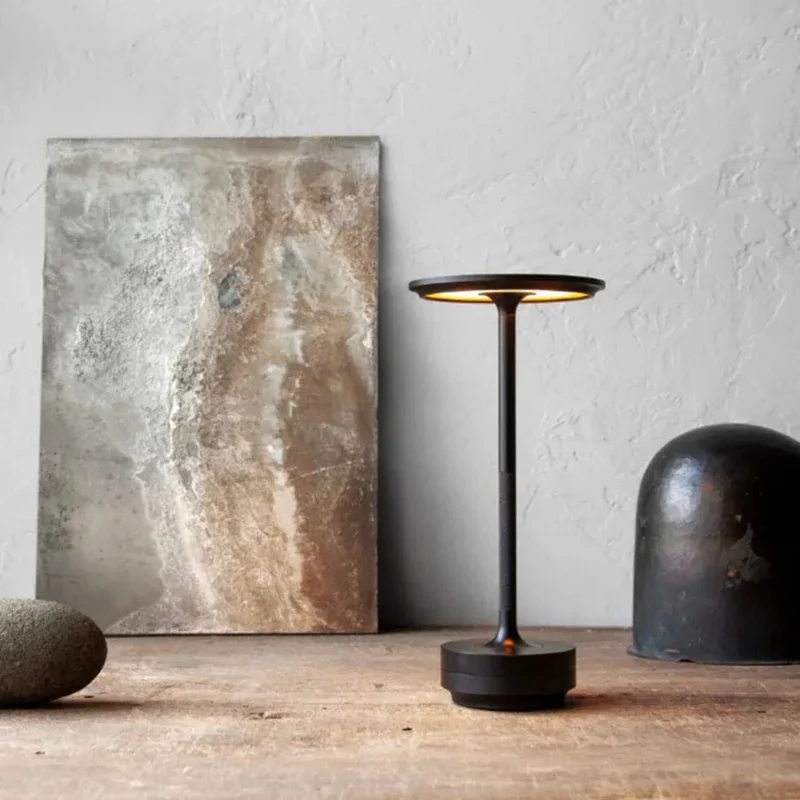 Dimbare Tafellamp Oplaadbaar Waterbestendig Metaal Touch Bediening Draadloos LED Sfeerverlichting Sfeerlamp | Sansoti