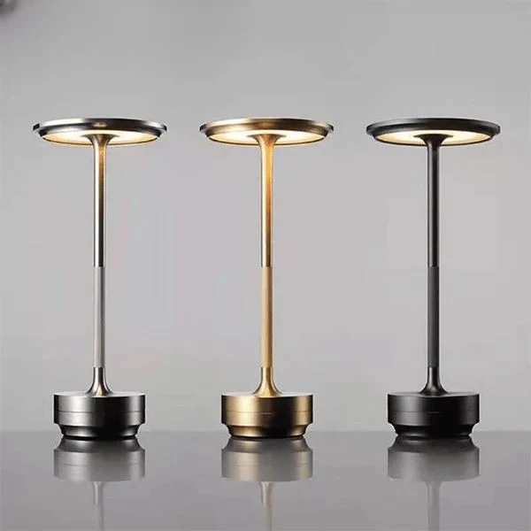 Dimbare Tafellamp Oplaadbaar Waterbestendig Metaal Touch Bediening Draadloos LED Sfeerverlichting Sfeerlamp | Sansoti