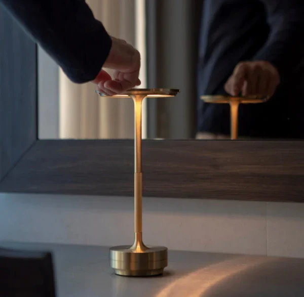Dimbare Tafellamp Oplaadbaar Waterbestendig Metaal Touch Bediening Draadloos LED Sfeerverlichting Sfeerlamp | Sansoti