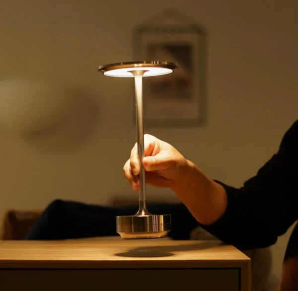 Dimbare Tafellamp Oplaadbaar Waterbestendig Metaal Touch Bediening Draadloos LED Sfeerverlichting Sfeerlamp | Sansoti