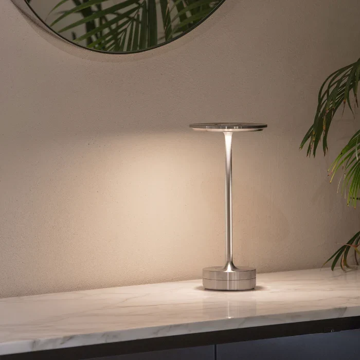 Dimbare Tafellamp Oplaadbaar Waterbestendig Metaal Touch Bediening Draadloos LED Sfeerverlichting Sfeerlamp | Sansoti