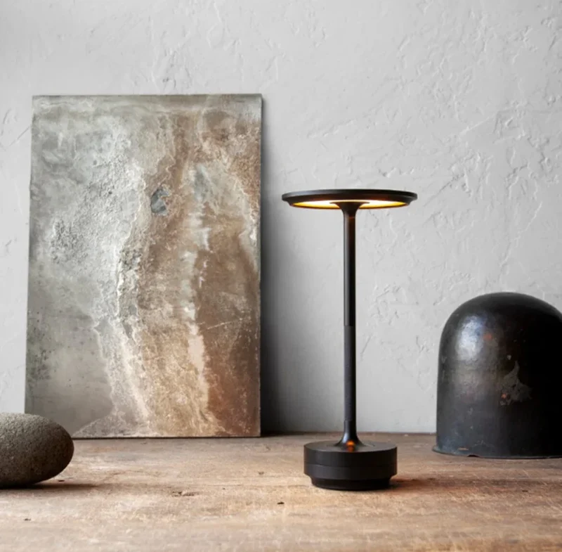 Dimbare Tafellamp Oplaadbaar Waterbestendig Metaal Touch Bediening Draadloos LED Sfeerverlichting Sfeerlamp | Sansoti