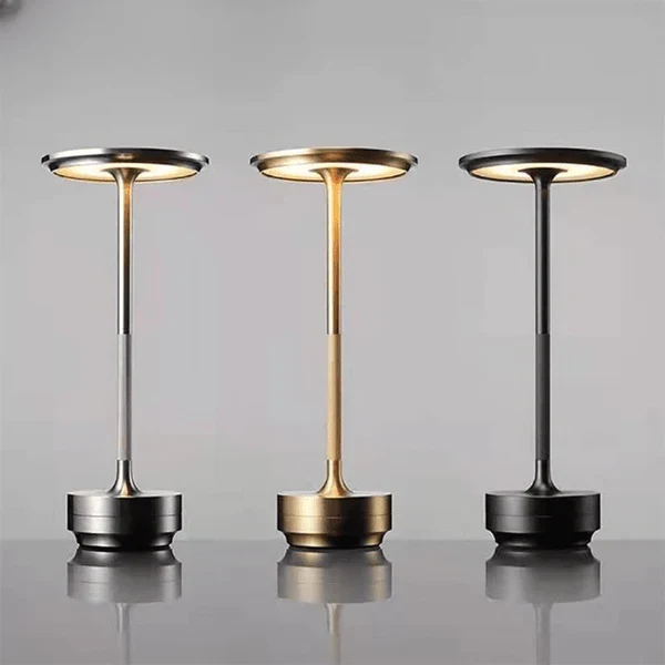 Dimbare Tafellamp Oplaadbaar Waterbestendig Metaal Touch Bediening Draadloos LED Sfeerverlichting Sfeerlamp | Sansoti