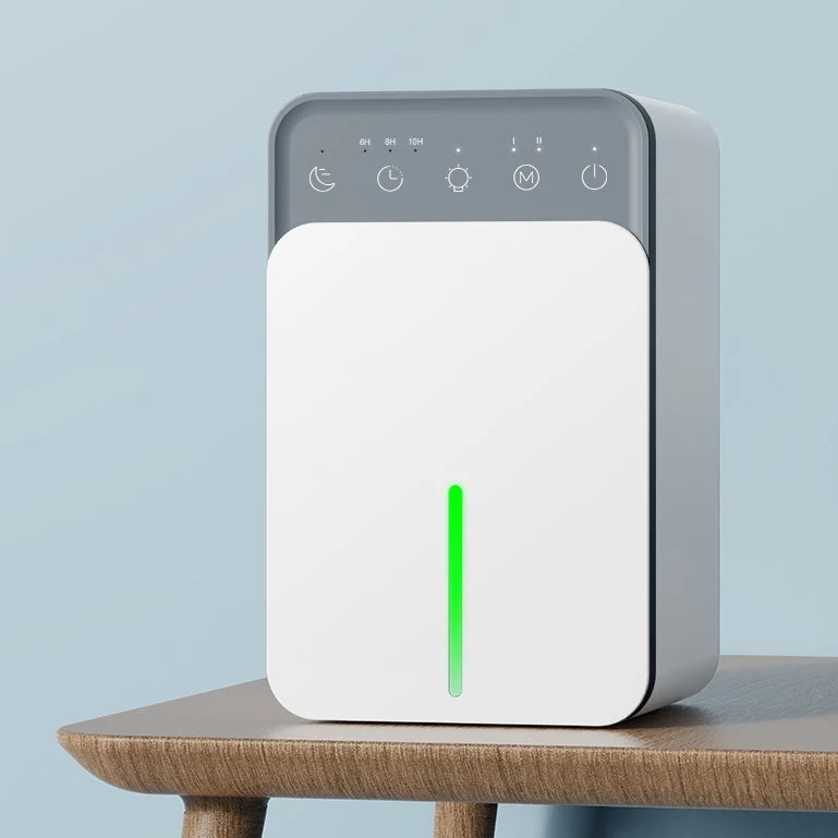 Compacte Luchtontvochtiger met Timer en Nachtmodus 1 Liter Capaciteit voor Slaapkamer Badkamer en Kantoor | Sansoti