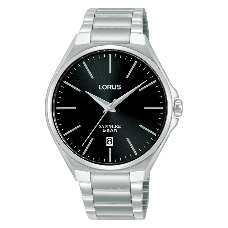 Lorus Dress RS945DX9 Herrenuhr Schwarz • Saphirglas • Edelstahlarmband
