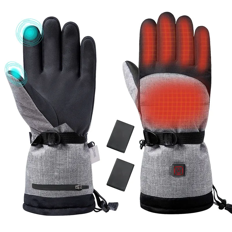 Verwarmde Handschoenen met Touchscreen Functie 3 Warmtestanden Waterdicht voor Wintersport Skiën Snowboarden | Sansoti