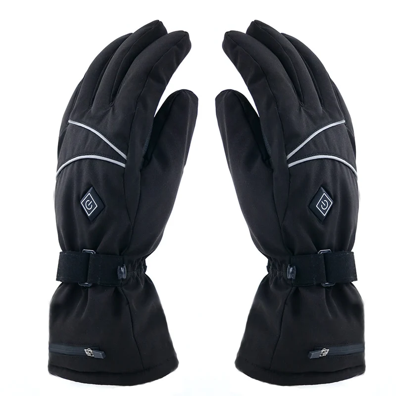 Verwarmde Handschoenen met Thermische Voering Zwart Winter Skiën Wandelen Motorrijden Wintersport Outdoor | Sansoti