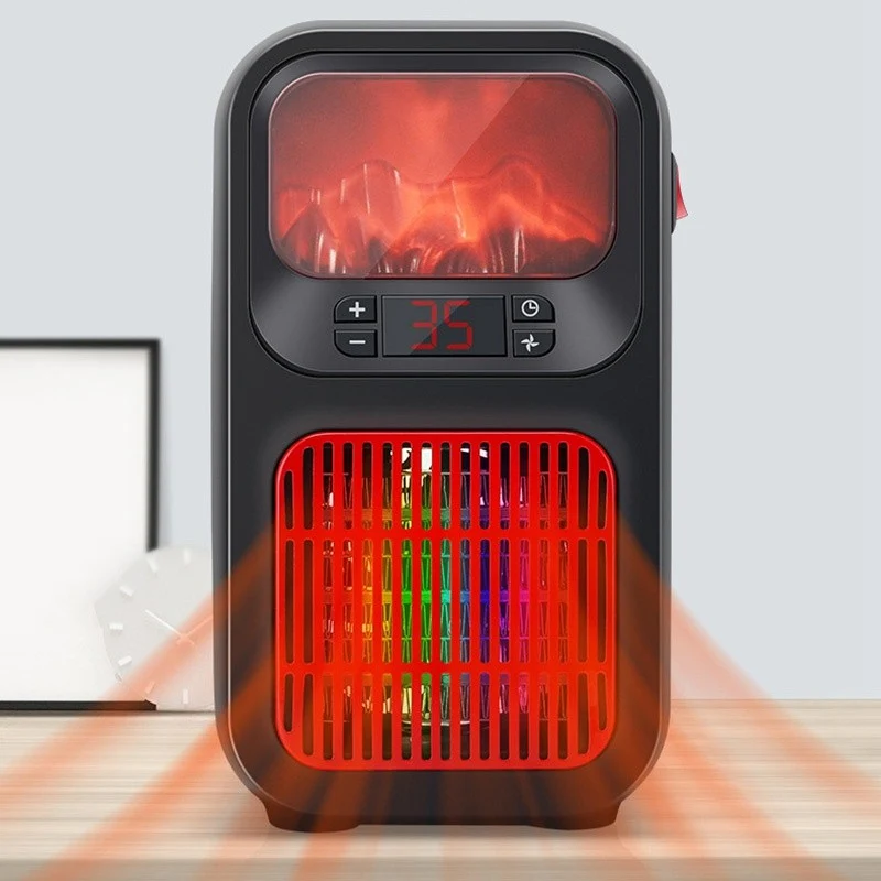 Compacte Keramische Kachel Elektrisch 1500W Zwart Verwarming Energiezuinig Slaapkamer Kantoor Woonkamer | Sansoti