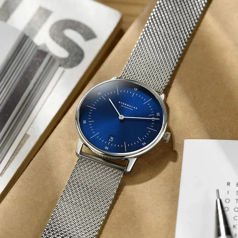 Sternglas Naos S01-NA06-MI04 Herrenuhr • Bauhaus-Design • Saphirglas