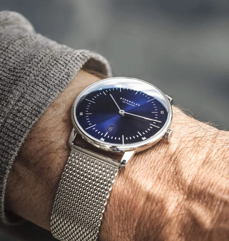 Sternglas Naos S01-NA06-MI04 Herrenuhr • Bauhaus-Design • Saphirglas
