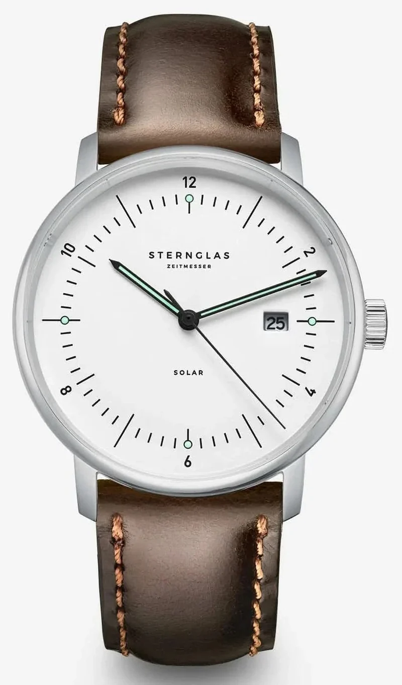 Sternglas Hamburg s01-hh10-vi11 Herrenuhr • Bauhaus-Design • Saphirglas