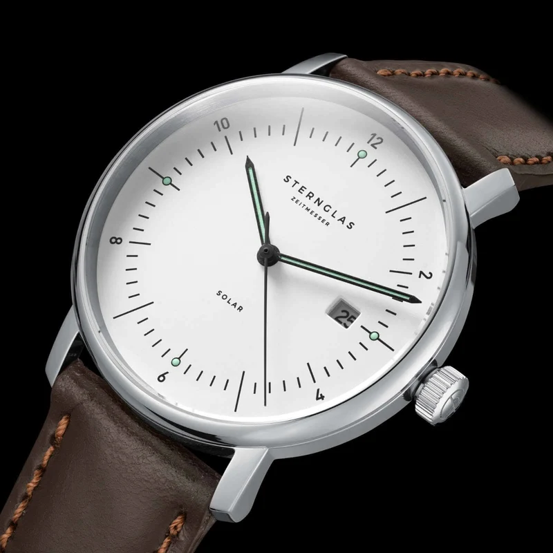 Sternglas Hamburg s01-hh10-vi11 Herrenuhr • Bauhaus-Design • Saphirglas