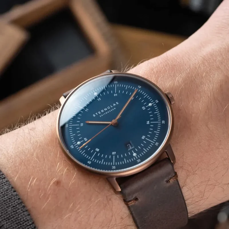 Sternglas Hamburg S01-HH27-VI17 Herrenuhr • Saphirglas • Bauhaus-Design