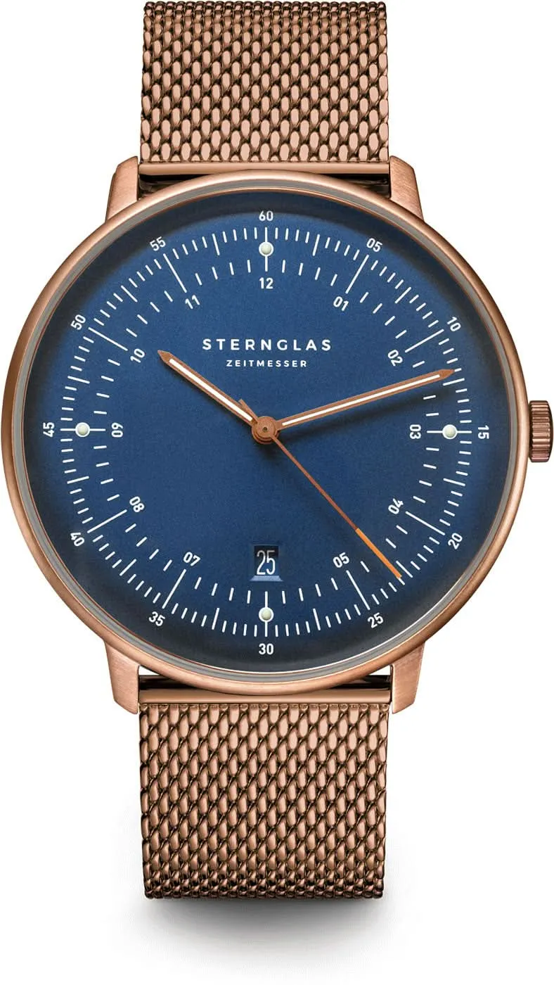 Sternglas Hamburg S01-HH27-MI11 Herrenuhr • Bauhaus • Saphir