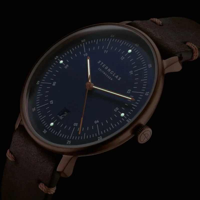 Sternglas Hamburg S01-HH27-MI11 Herrenuhr • Bauhaus • Saphir