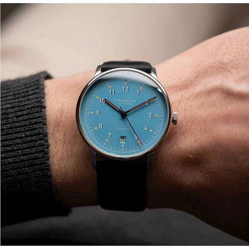 Sternglas Lumatik S02-LM17-PR07 Herrenuhr • Preisgekröntes Bauhaus-Design aus Hamburg • Kratzfestes Saphirglas
