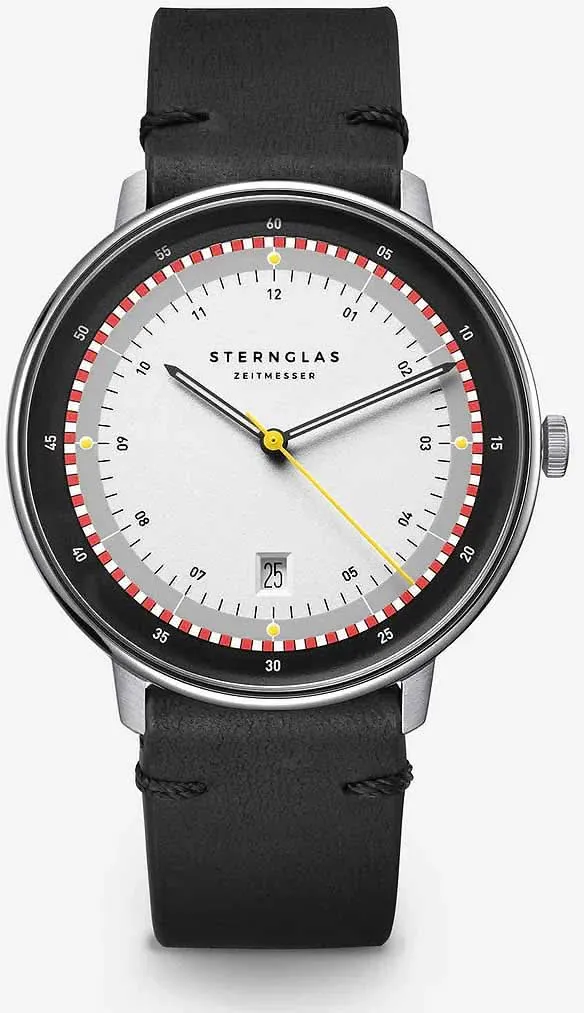 Sternglas Hamburg Edition Hafen S01-HHH16-VI15 Herrenuhr • Bauhaus-Design • Saphirglas