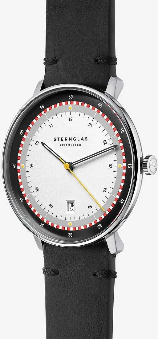 Sternglas Hamburg Edition Hafen S01-HHH16-VI15 Herrenuhr • Bauhaus-Design • Saphirglas