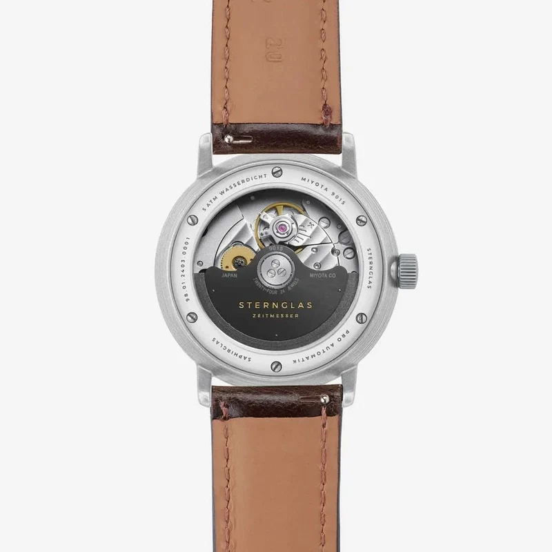 Sternglas Naos Pro S02-NP11-BR02 Herrenuhr • Preisgekröntes Bauhaus-Design • Kratzfestes Saphirglas