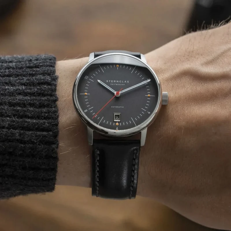 Sternglas Naos Pro S02-NP11-BR02 Herrenuhr • Preisgekröntes Bauhaus-Design • Kratzfestes Saphirglas