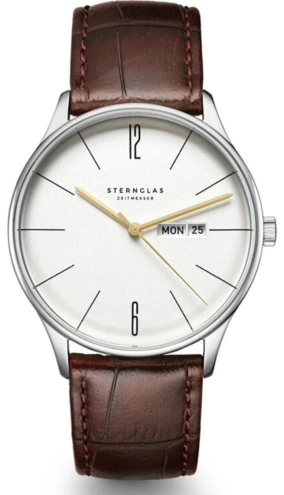 Sternglas Berlin S01-BE10-HE05 Herrenuhr • Bauhaus-Design • Saphirglas