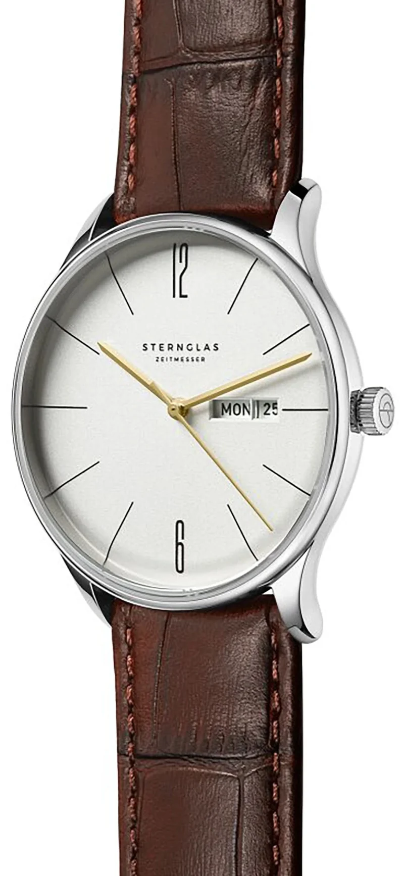 Sternglas Berlin S01-BE10-HE05 Herrenuhr • Bauhaus-Design • Saphirglas