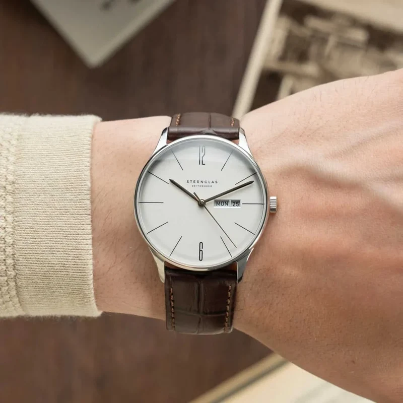 Sternglas Berlin S01-BE10-HE05 Herrenuhr • Bauhaus-Design • Saphirglas