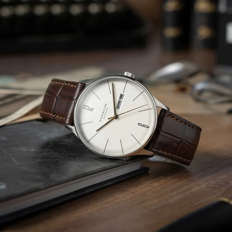 Sternglas Berlin S01-BE10-HE05 Herrenuhr • Bauhaus-Design • Saphirglas